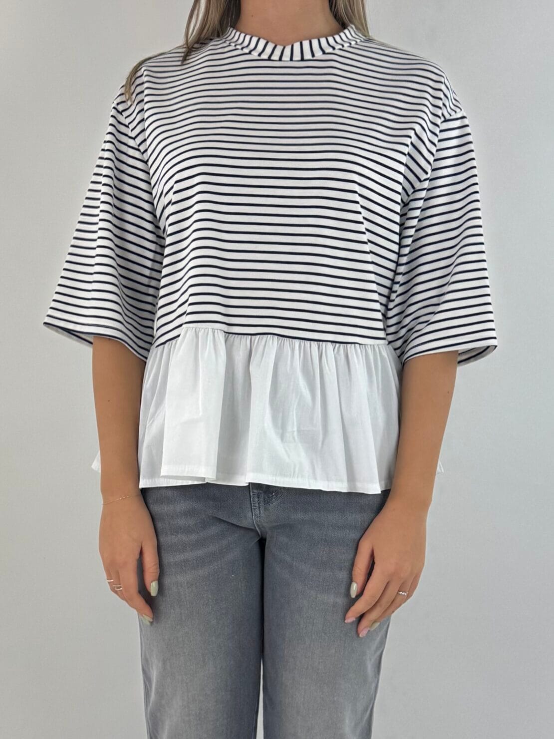 T-shirt balza bianco/blu