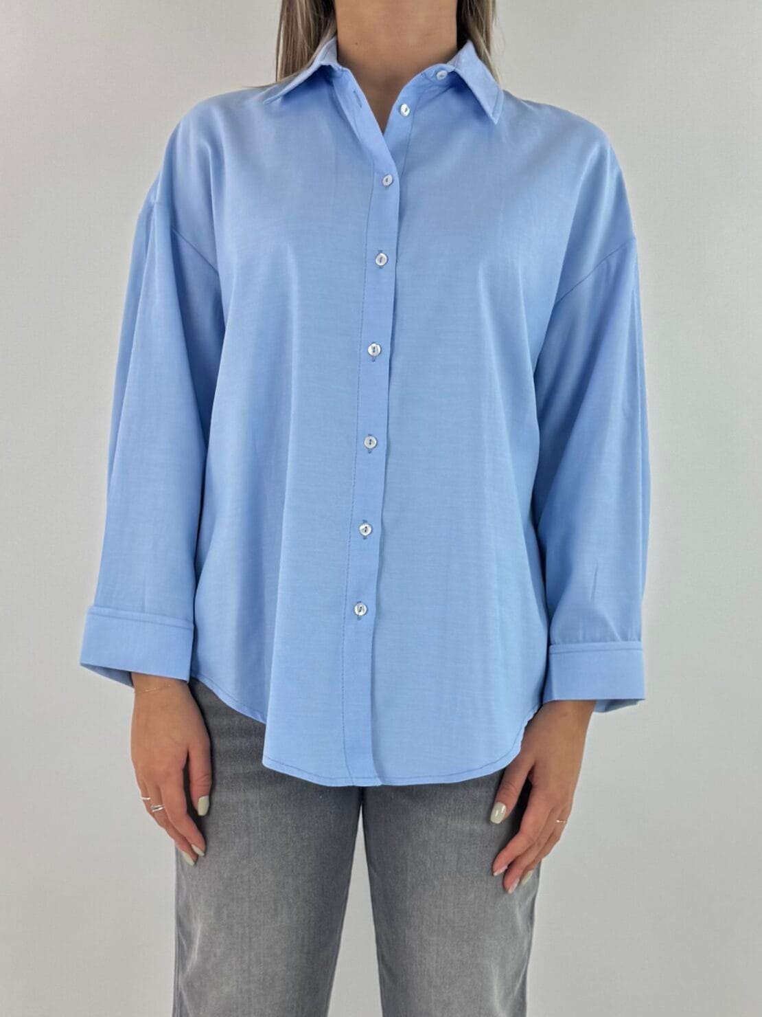 Camicia basica celeste