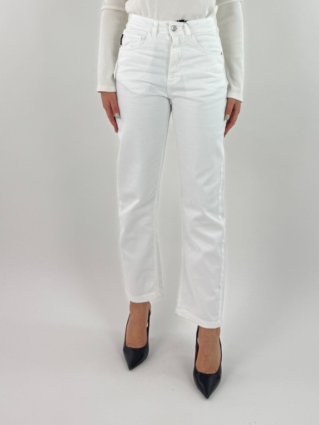 Pantalone tinta unita louis bianco