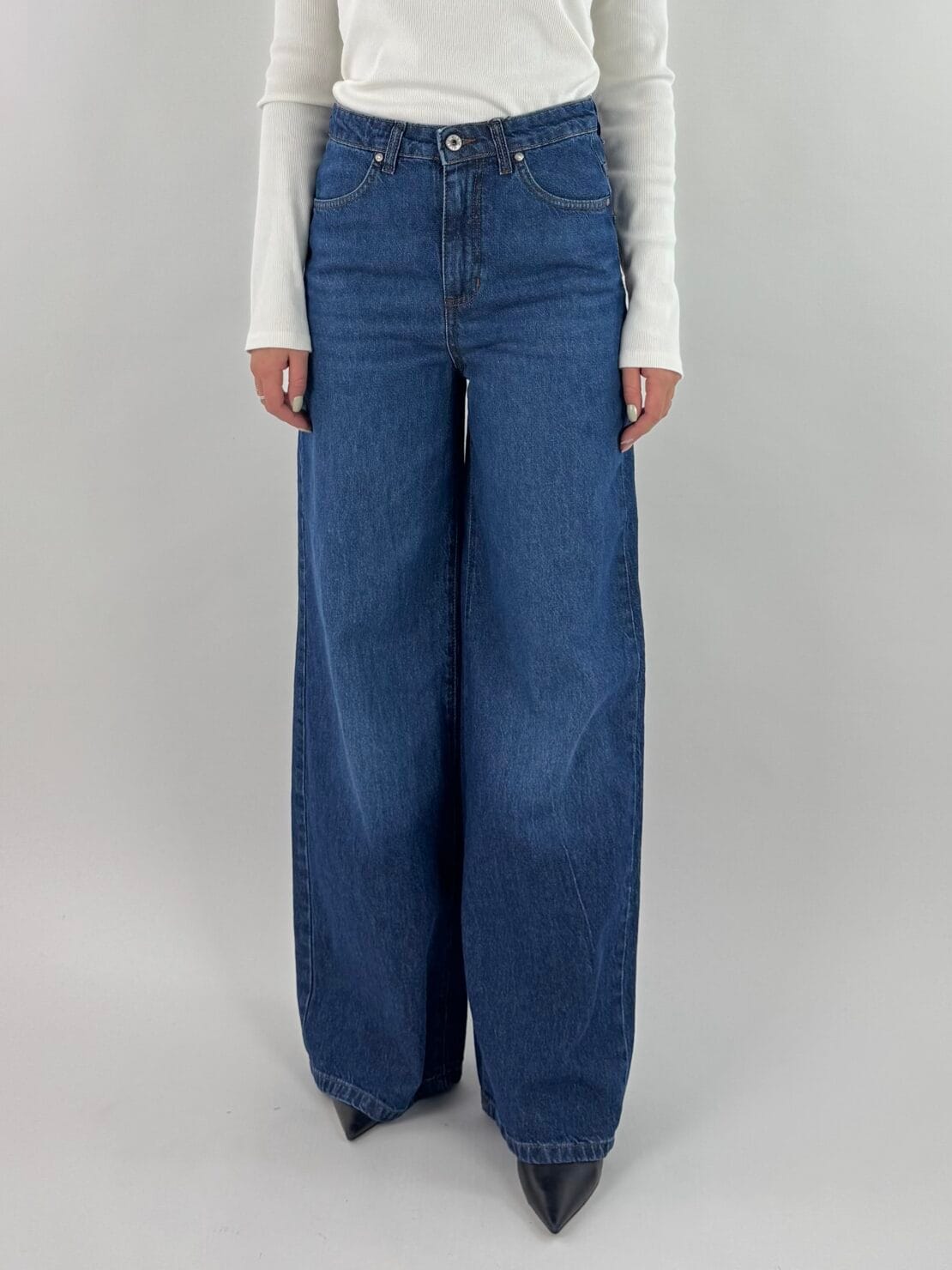 Jeans palazzo lavaggio medio