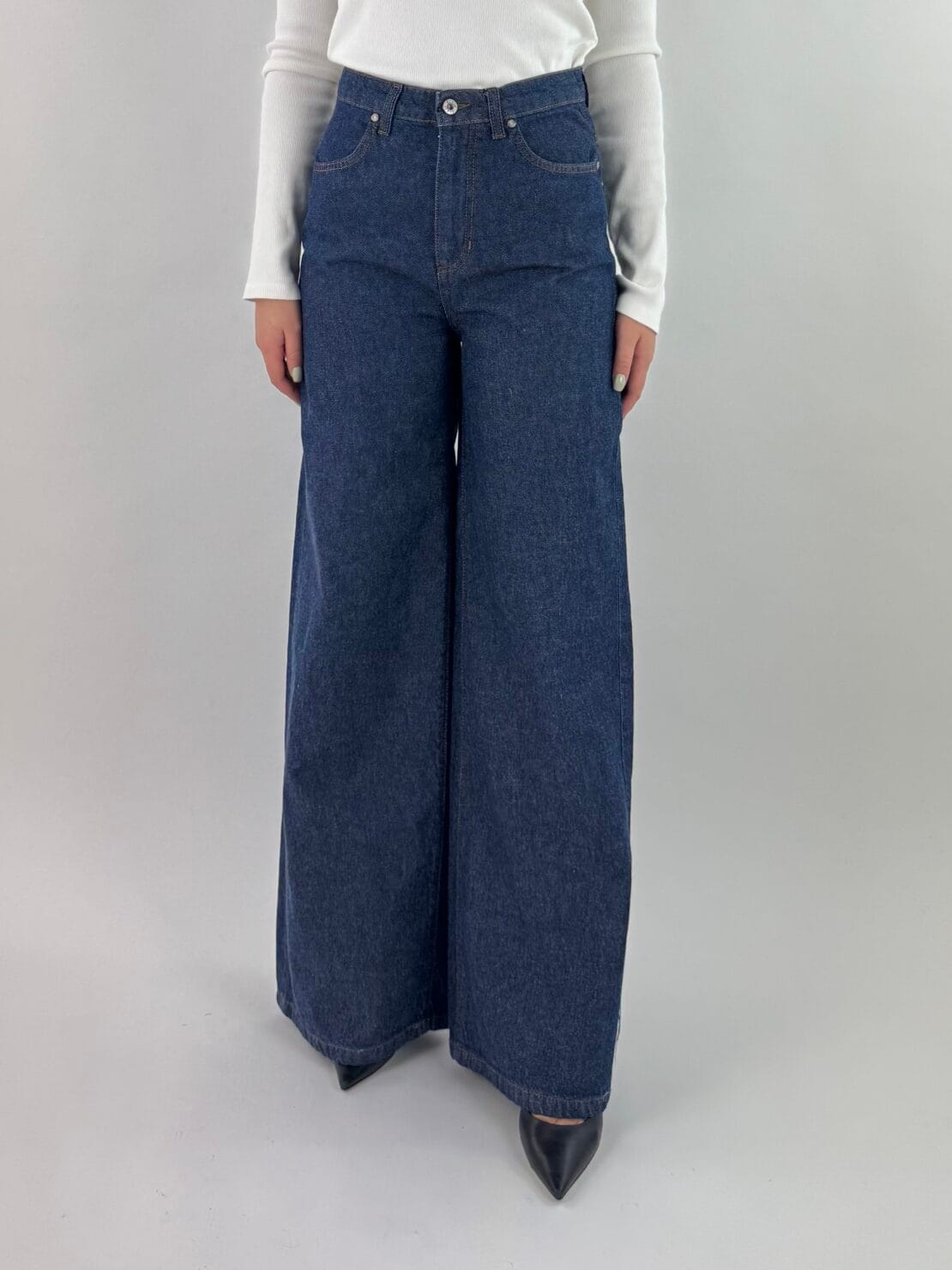 Jeans palazzo lavaggio scuro