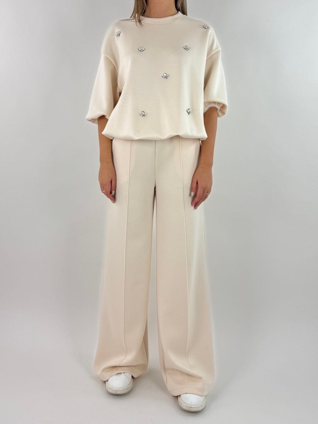 Pantalone in felpa burro