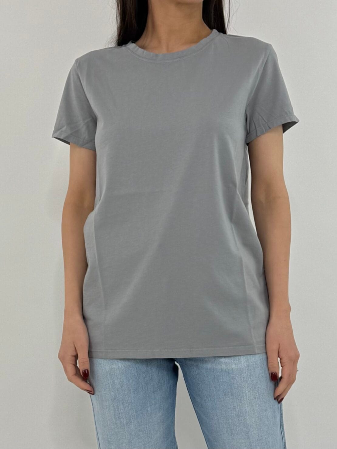 T-shirt basica slim grigio