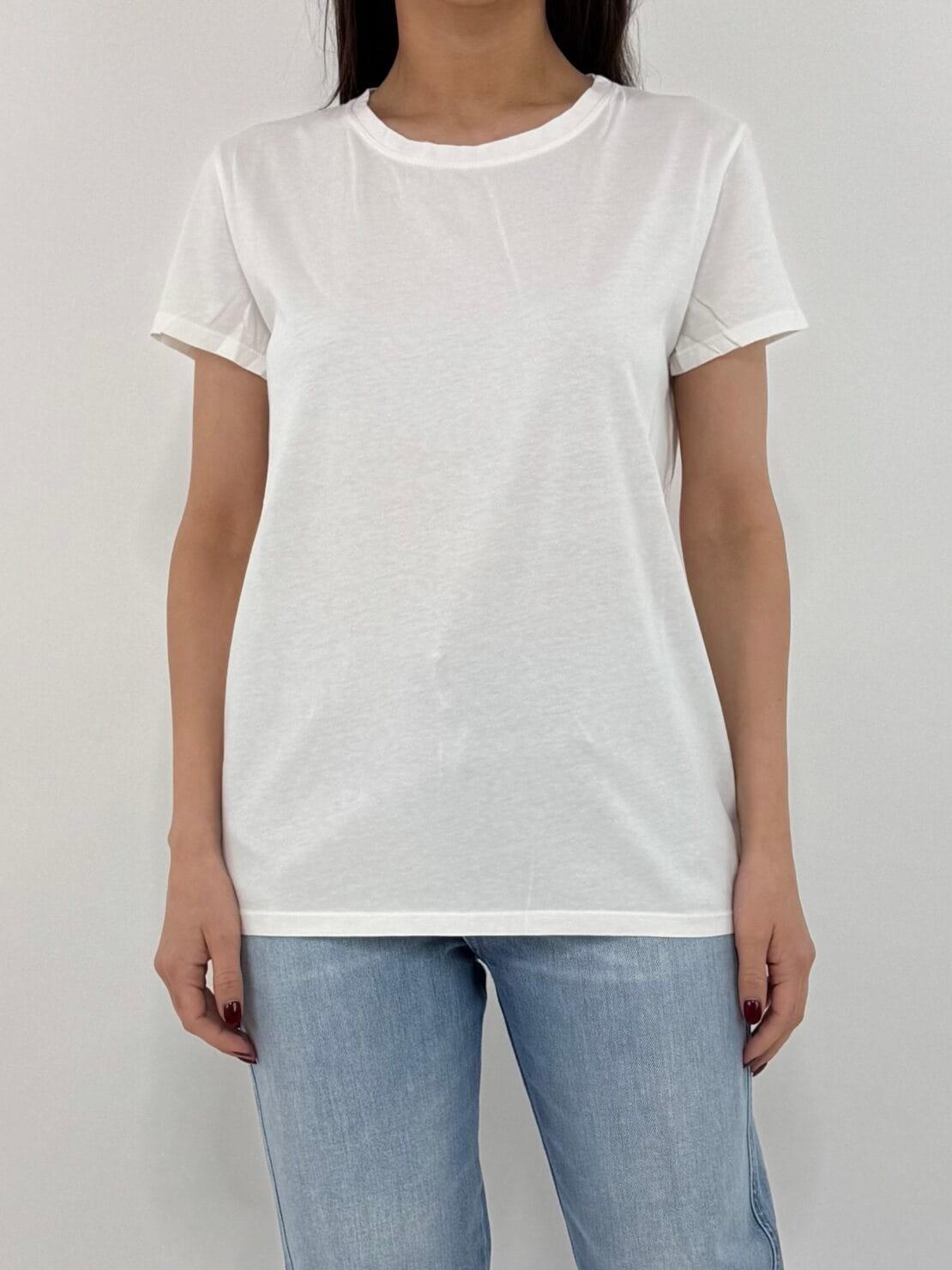 T-shirt basica slim bianco