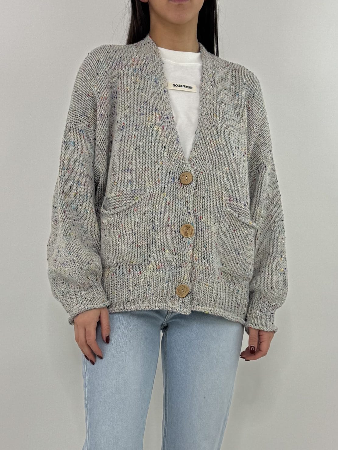 Cardigan multicolor perla