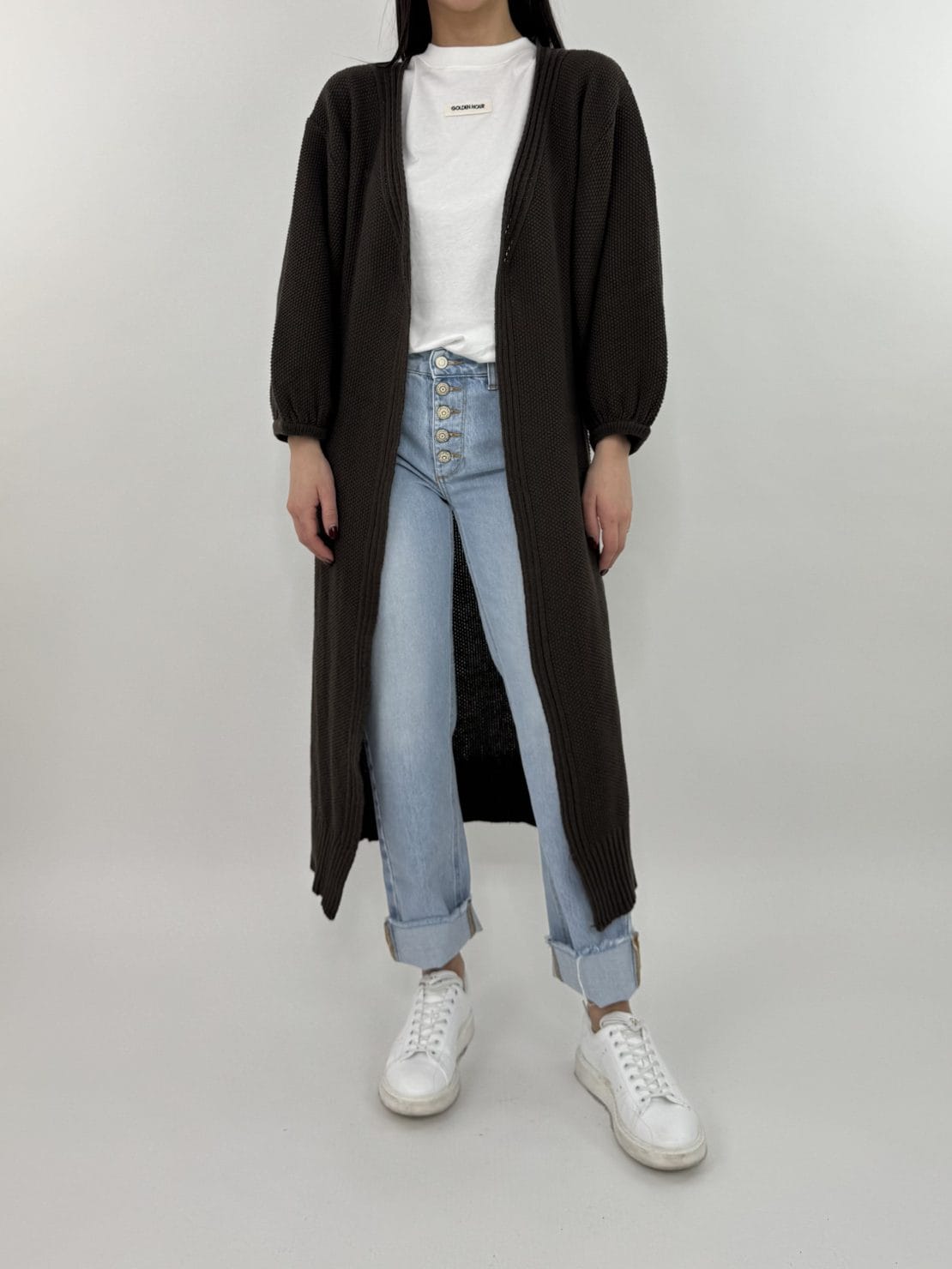 Cardigan lungo moro