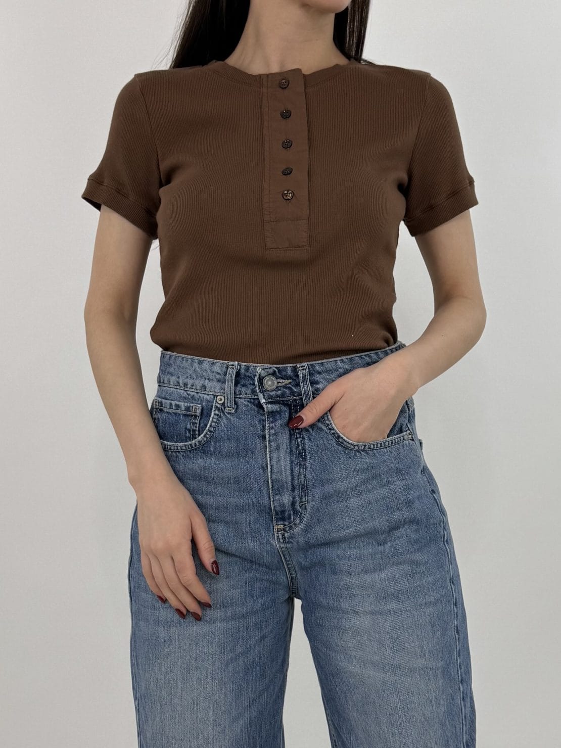 T-shirt serafino bruciato