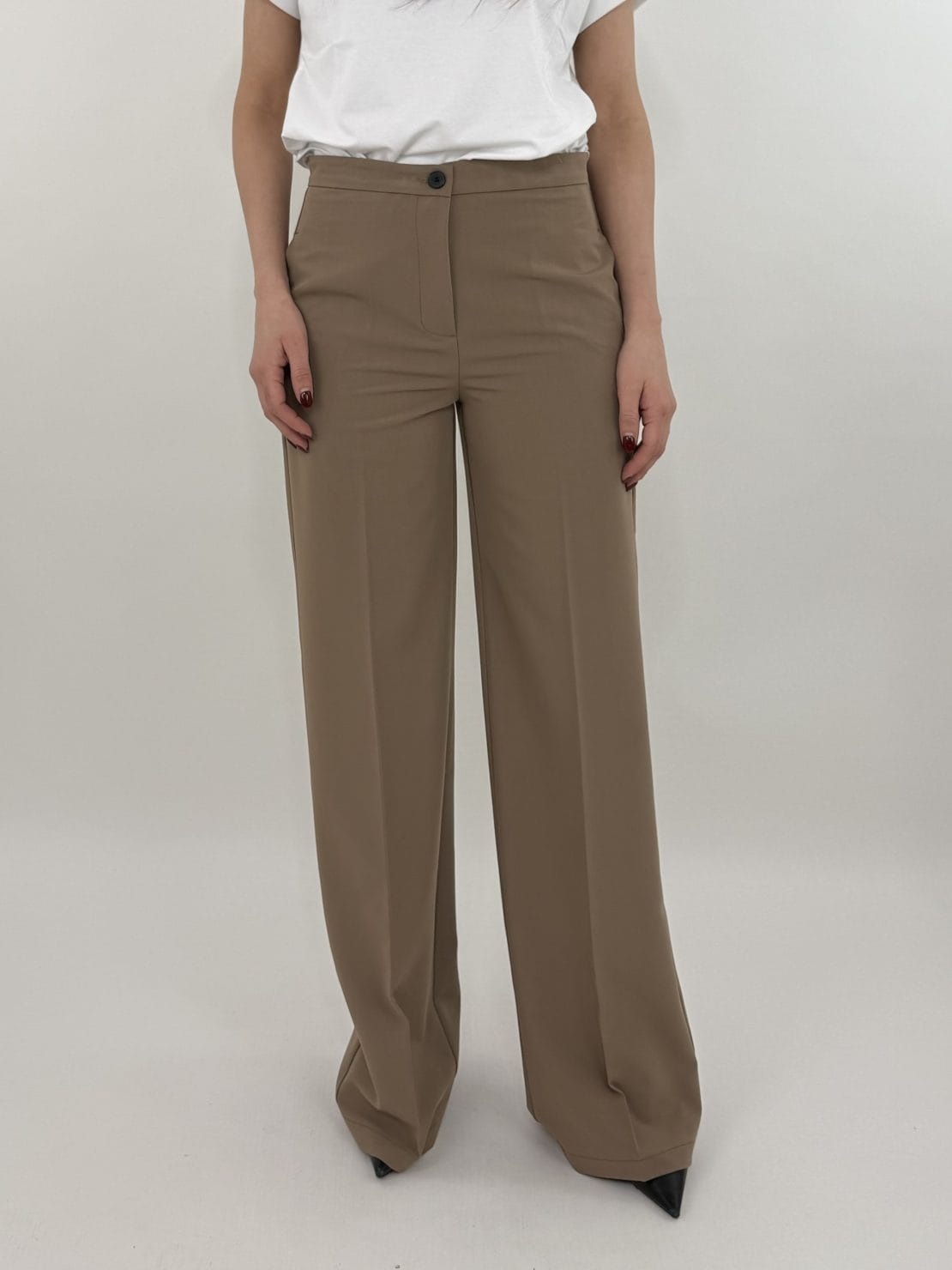 Pantalone gamba dritta mocha