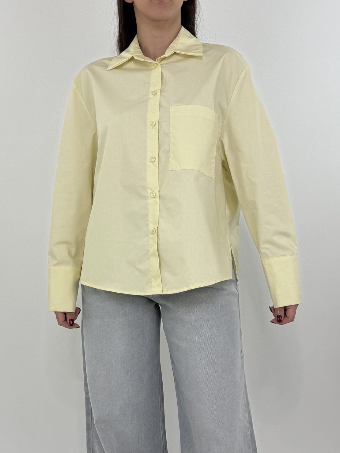 Camicia cotone gialla