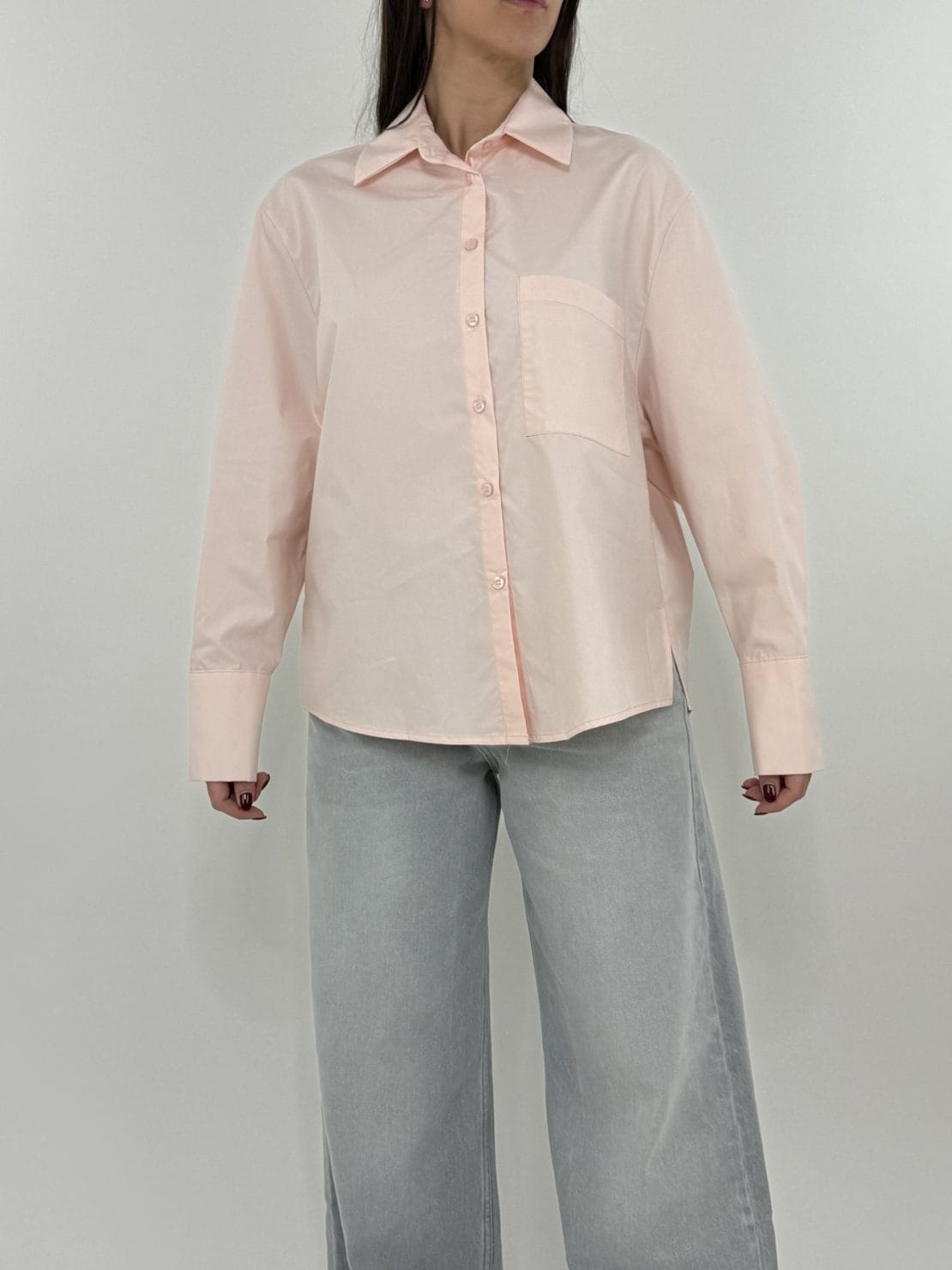 Camicia cotone rosa