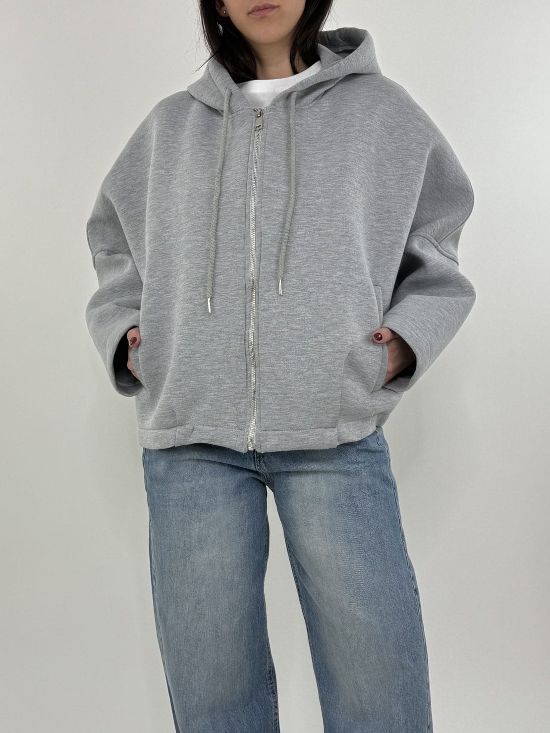 Felpa neoprene grigia