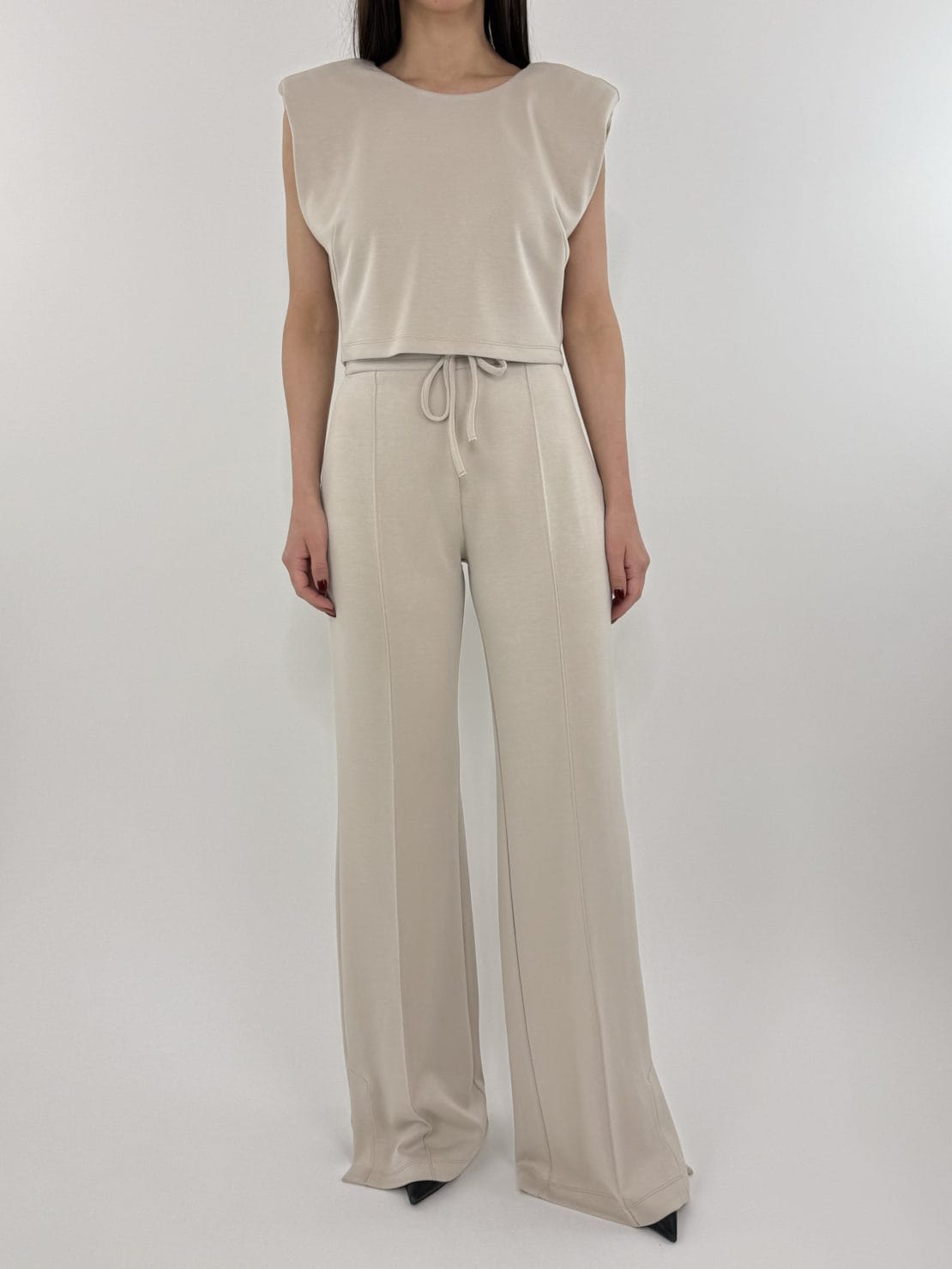 Top spallina Beige