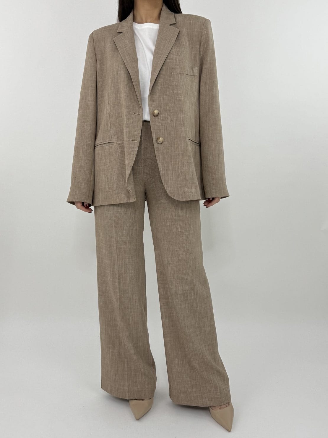 Pantalone bustino taupe