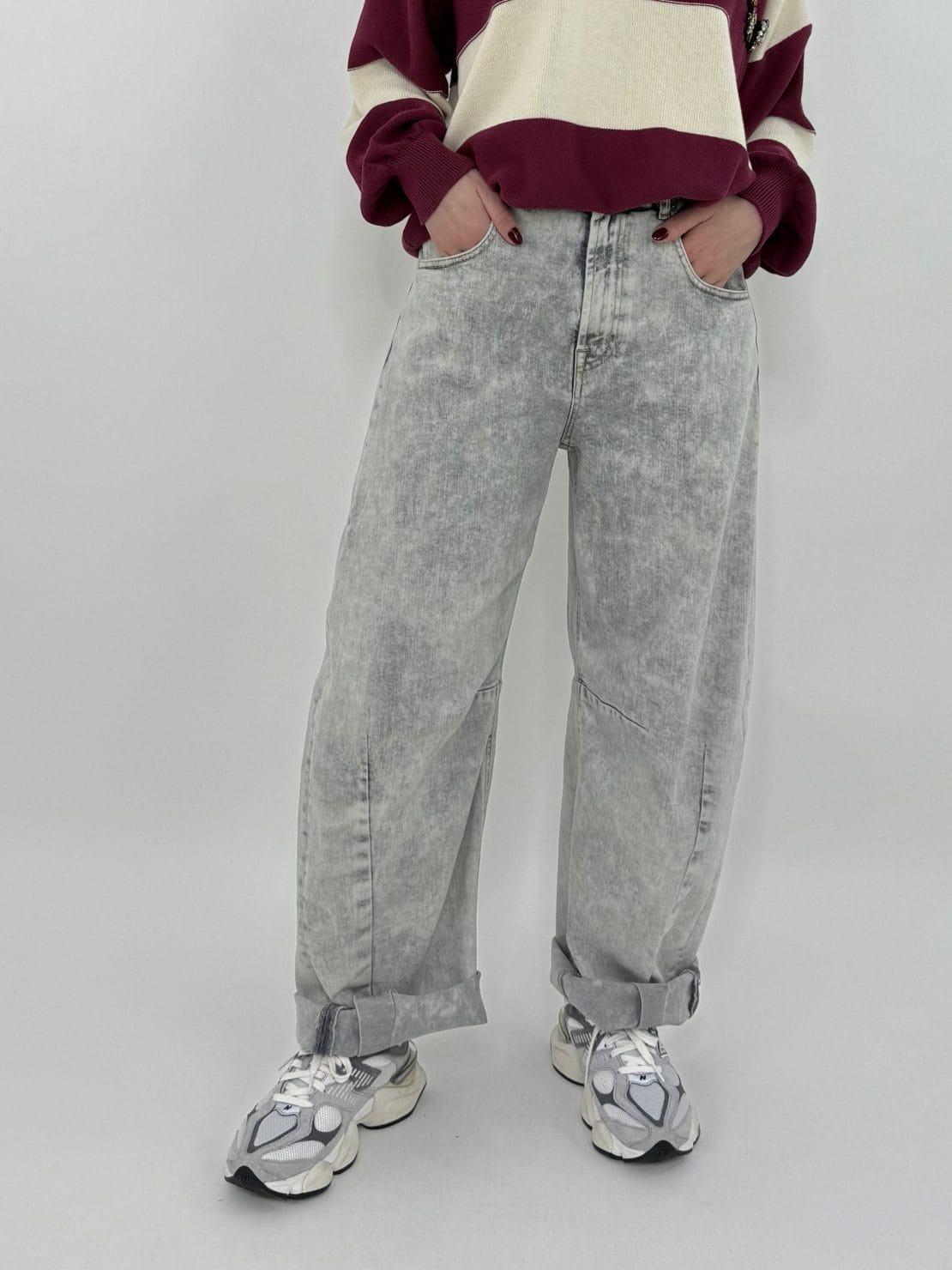 Jeans Barbara grigio marmo