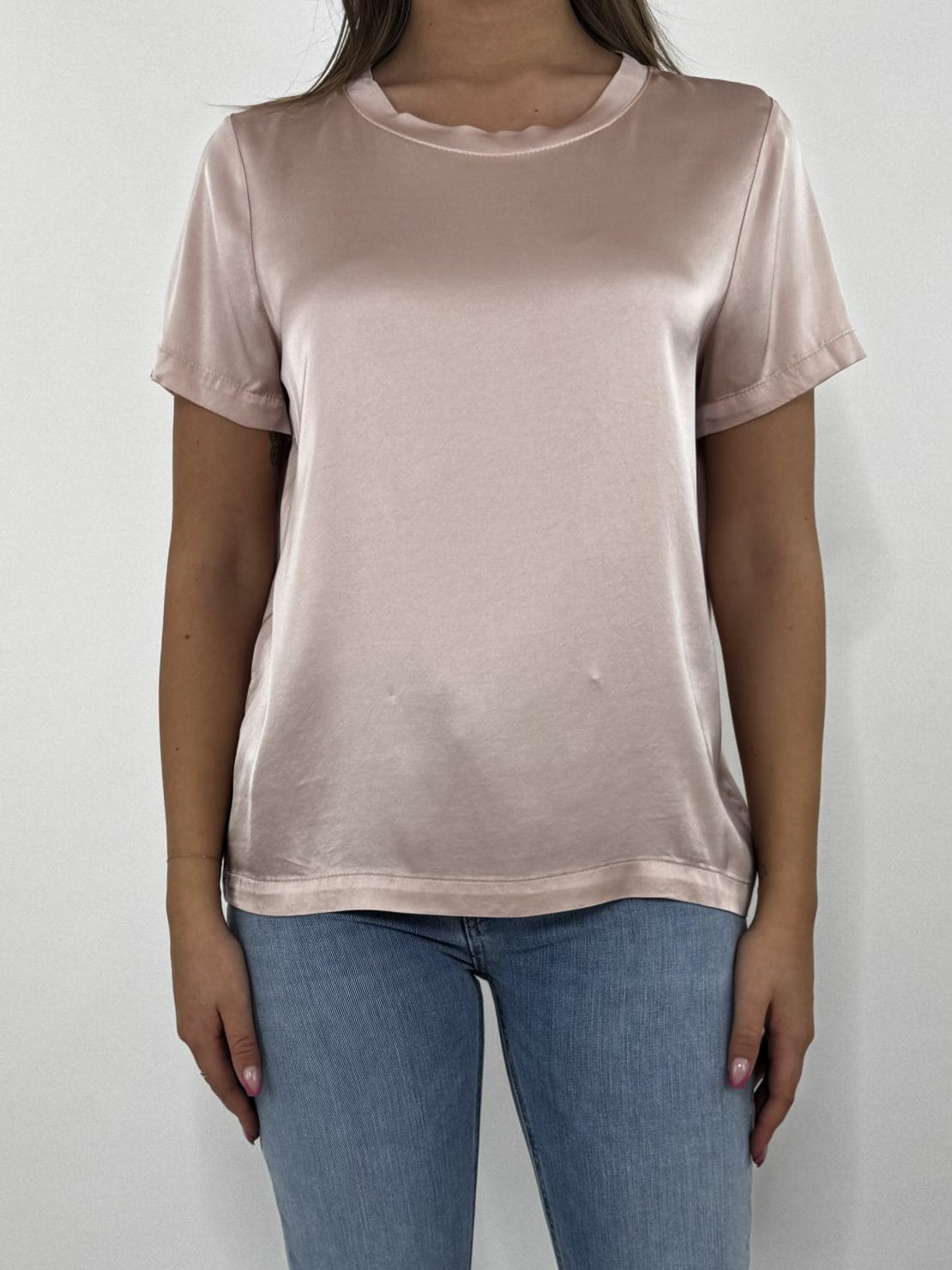 Blusa mezza manica cipria