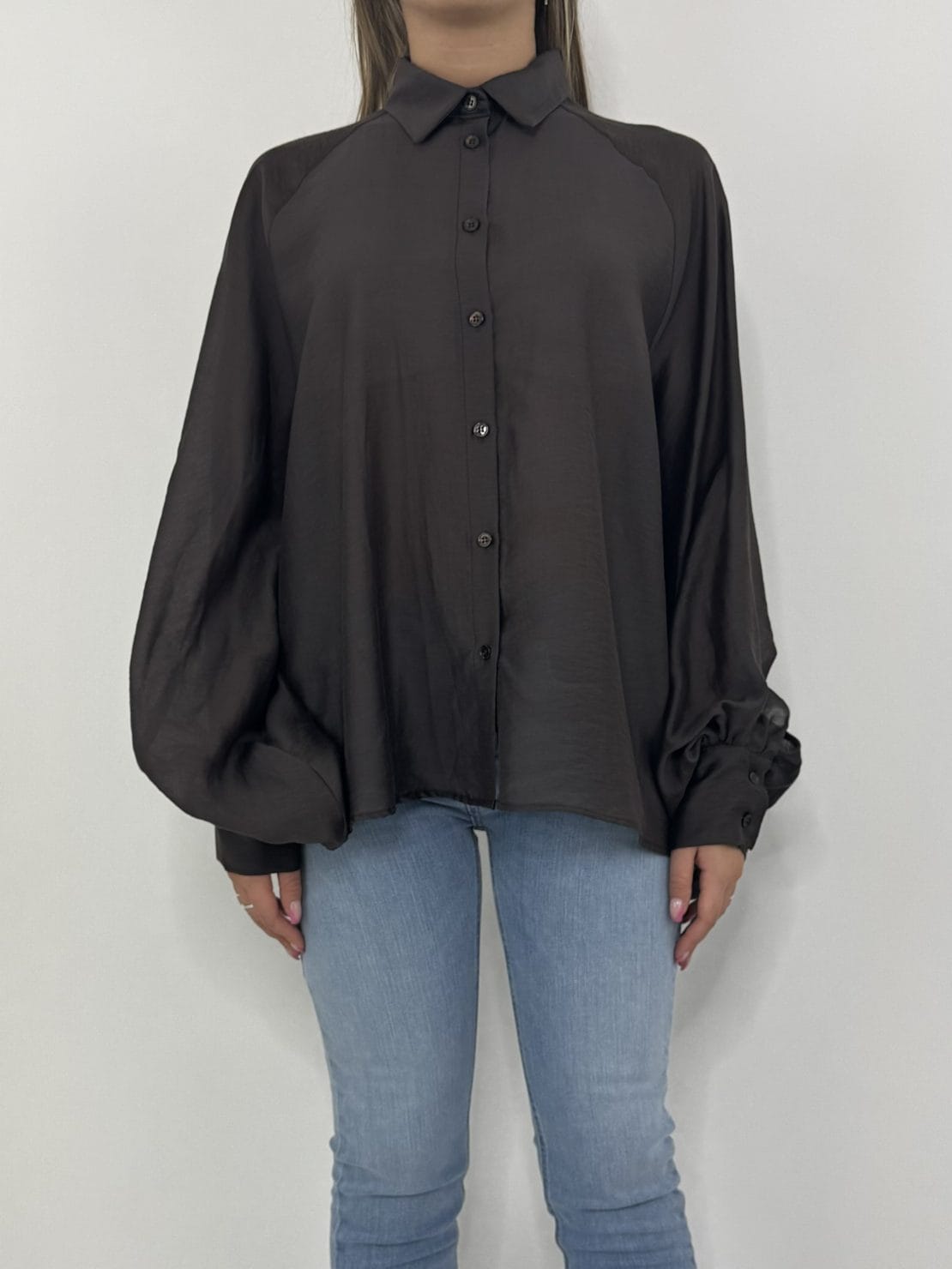 Camicia manica ampia moro