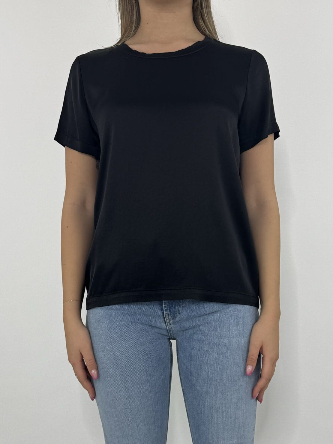 Blusa mezza manica nero