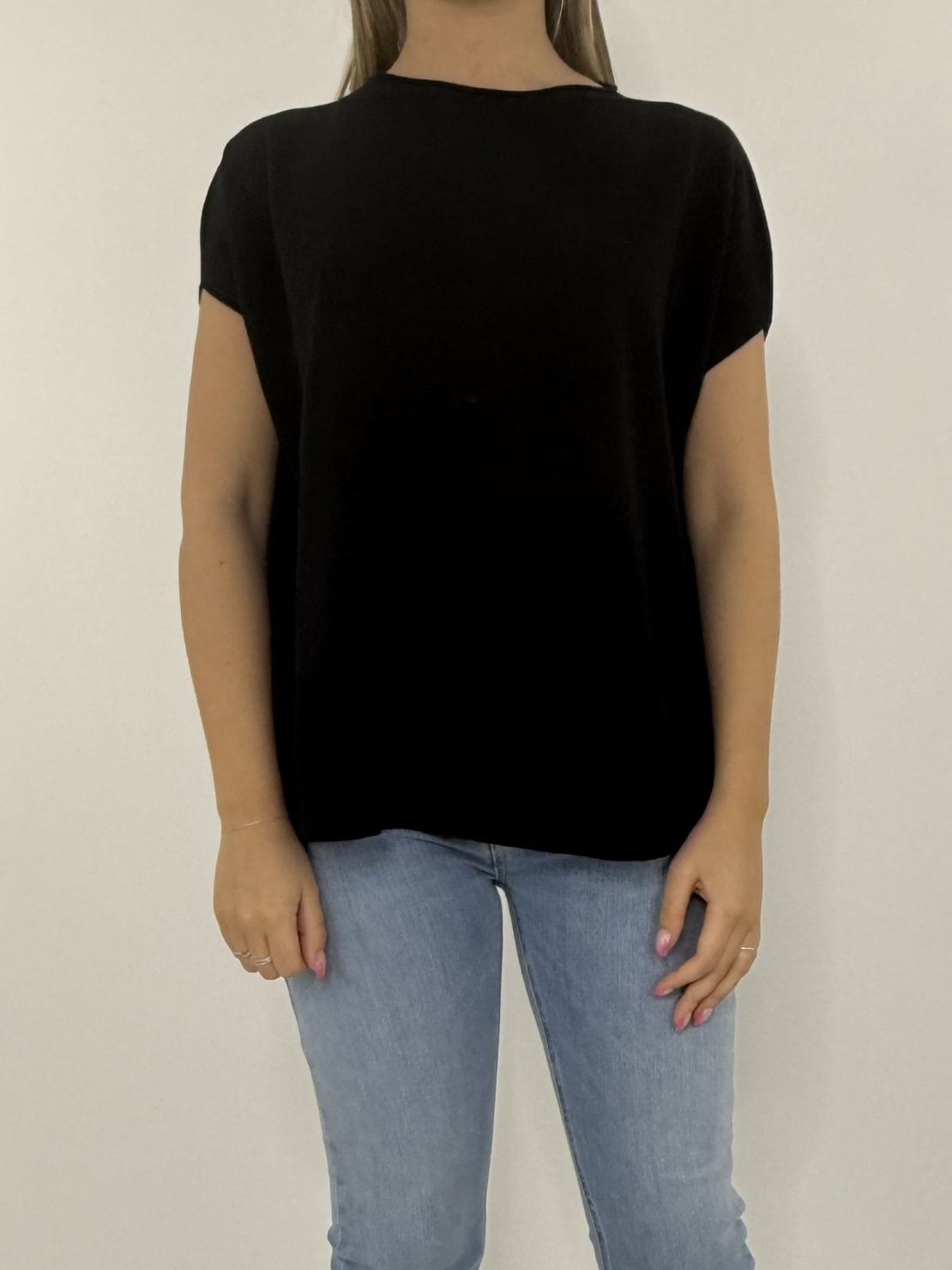 Gilet viscosa nero