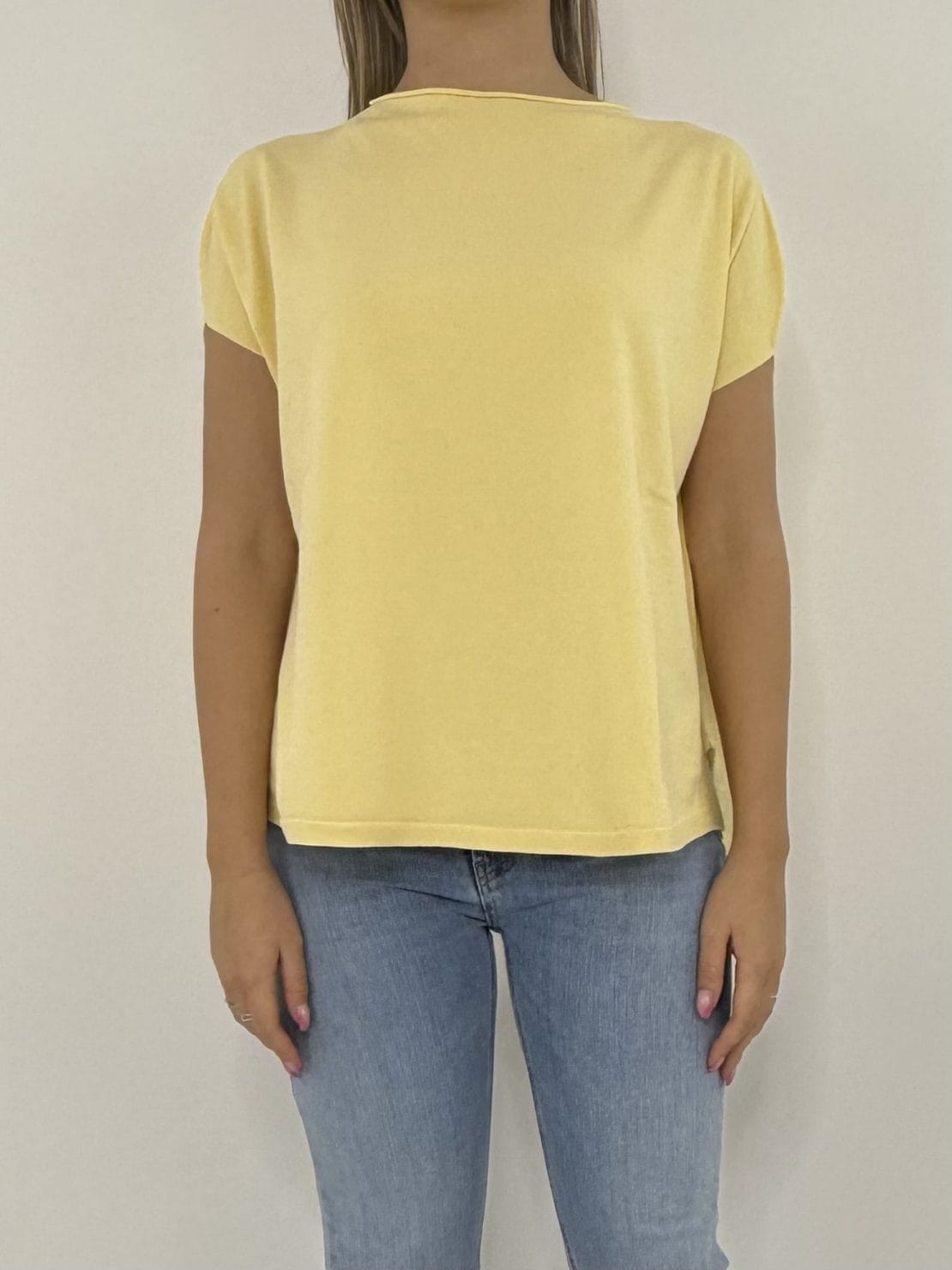Gilet viscosa giallo