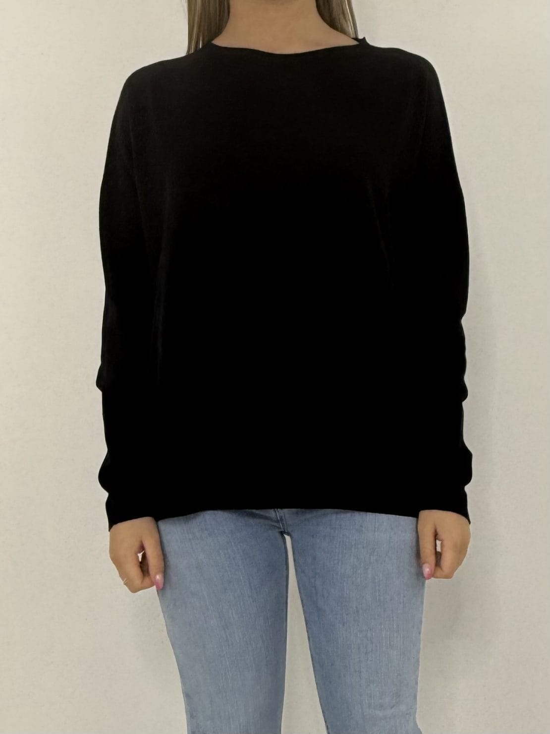 Pullover viscosa nero