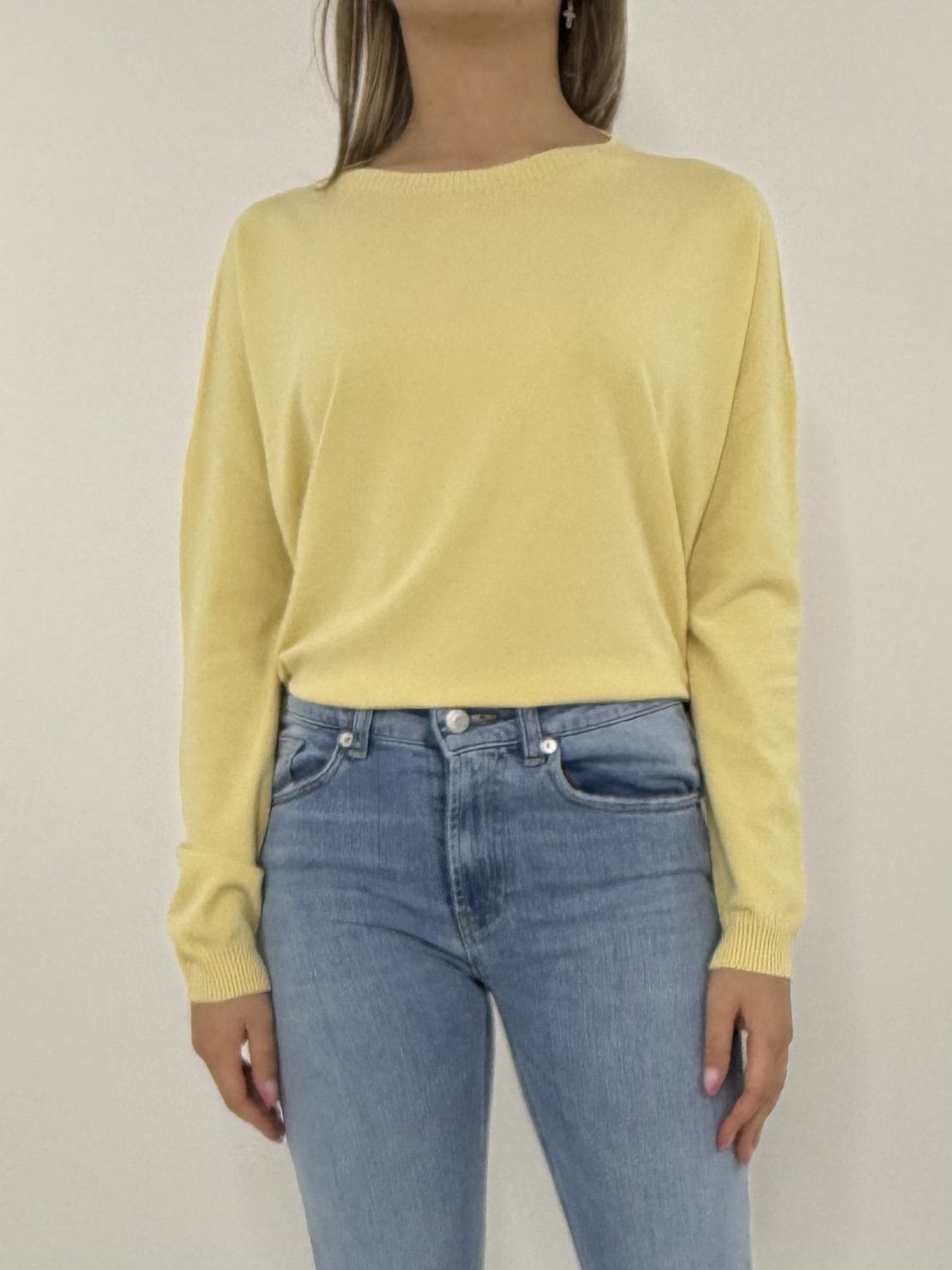 Pullover viscosa giallo