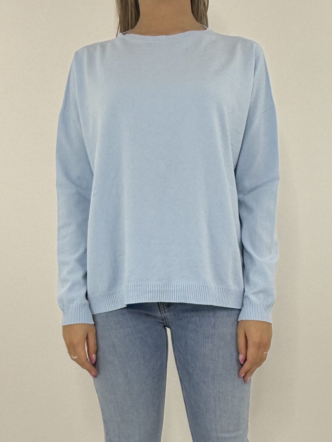 Pullover viscosa celeste