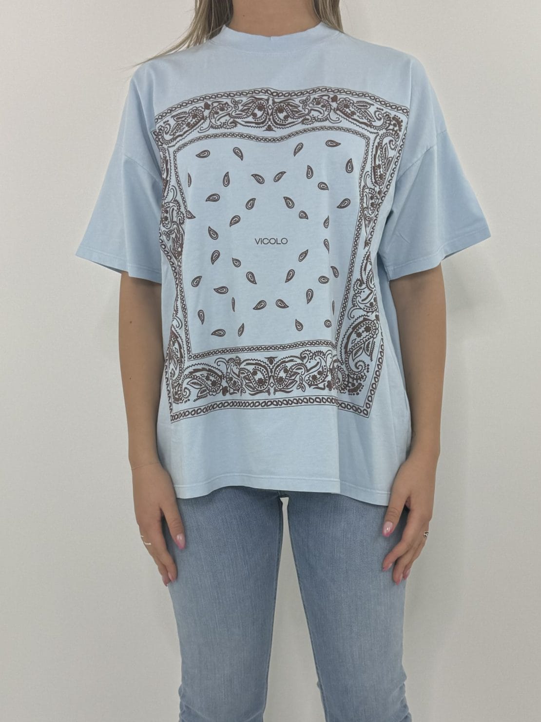 T-shirt bandana celeste