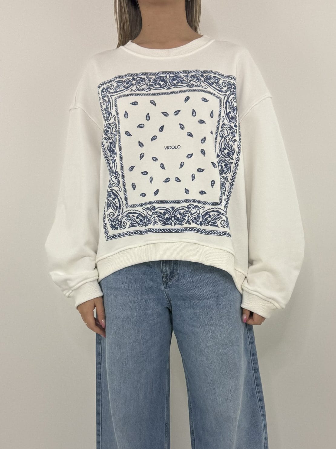 Felpa bandana bianco
