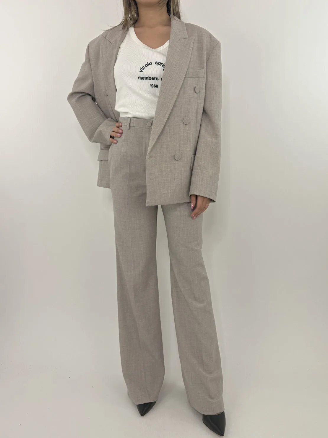 パンツ PLAIN SS25 PANTALONE PINCES LARGO (2974B4007 BCOOTTICO) Pantalone a palazzo