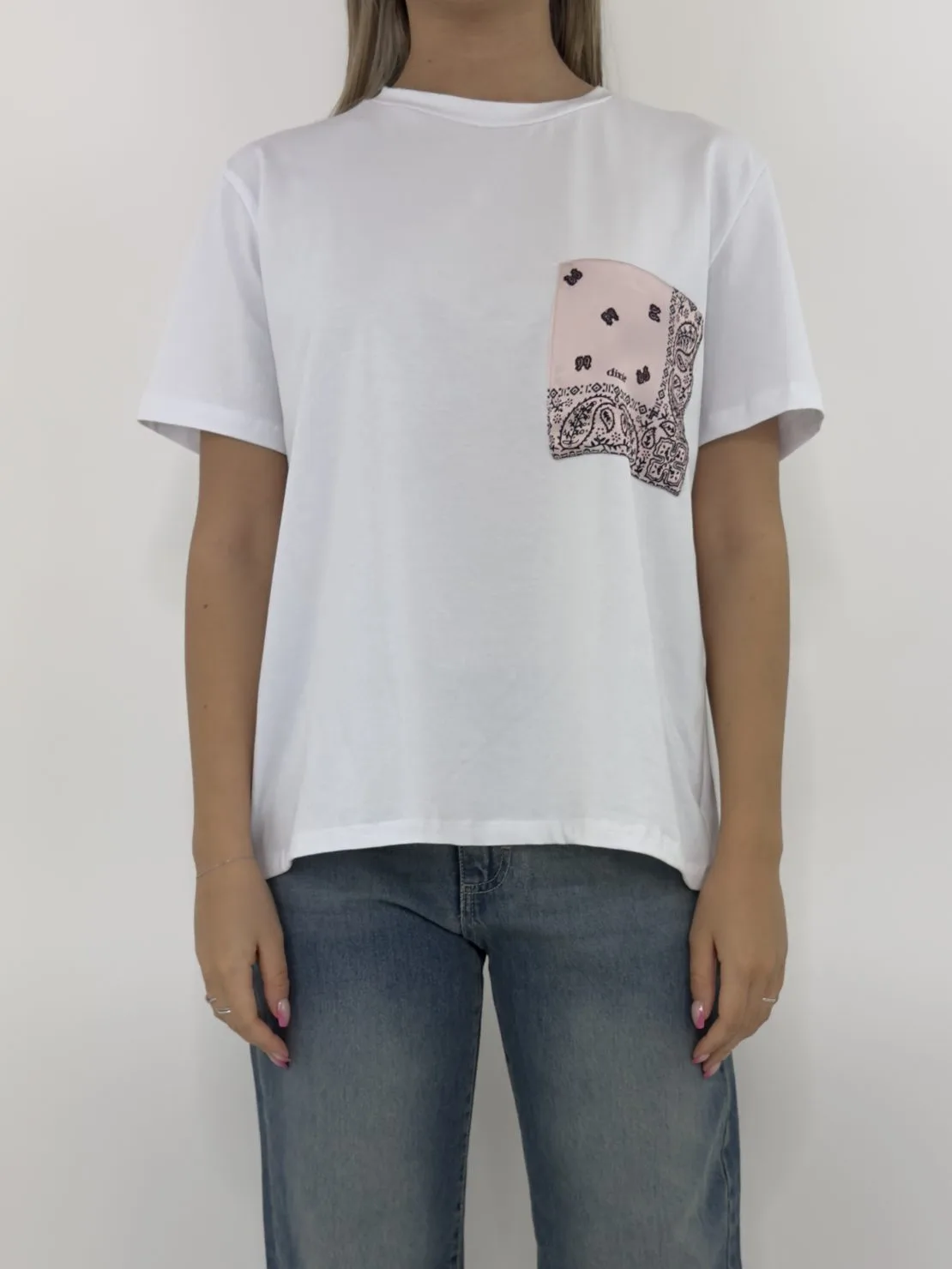 T-shirt taschino bandana rosa