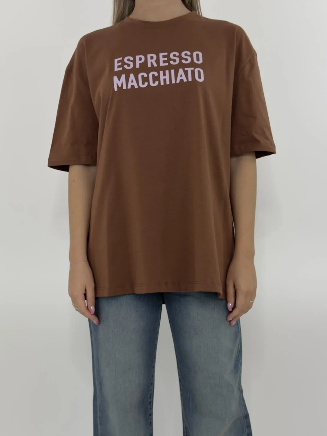 T-shirt espresso macchiato tabacco