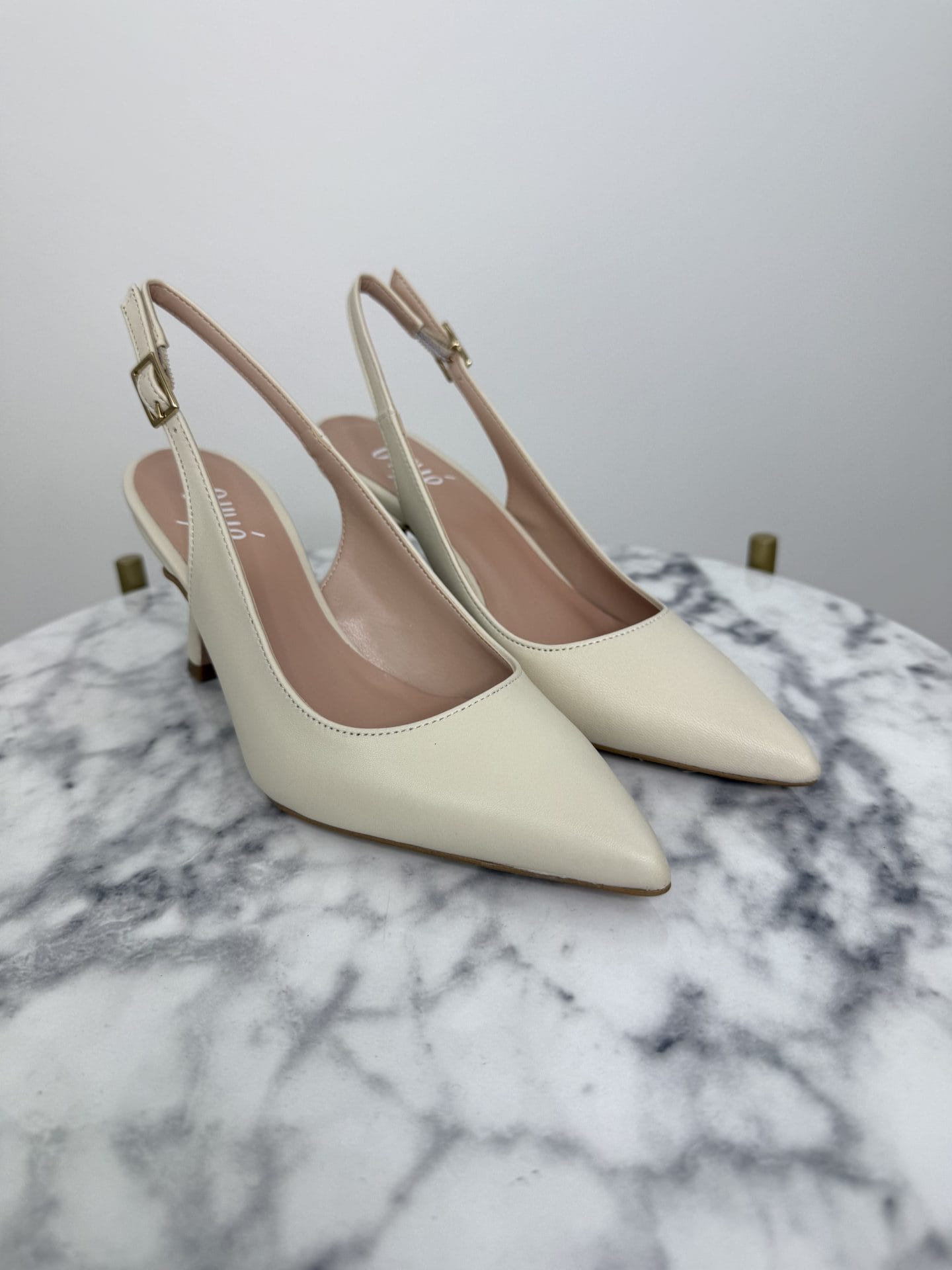 Slingback tofu fibbia oro