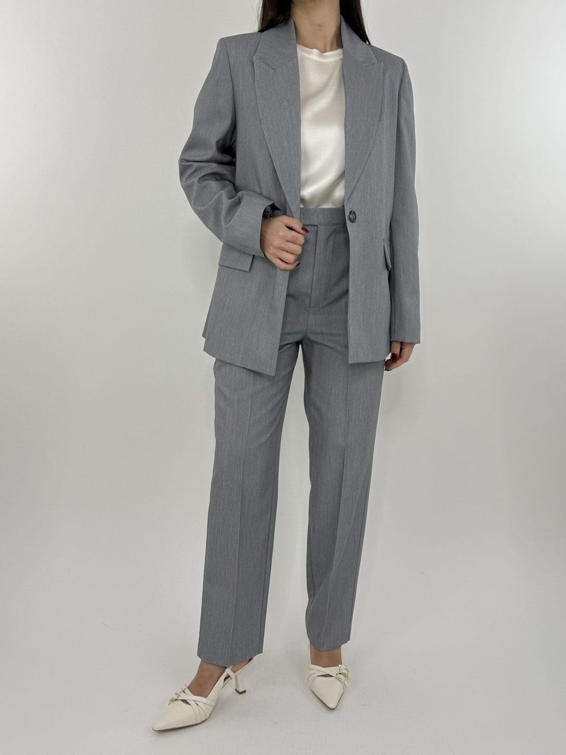 Completo giacca + pantalone sigaretta grigio
