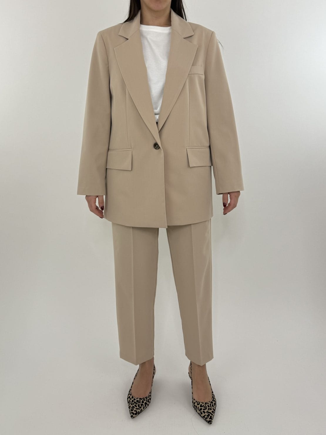 Giacca un bottone beige