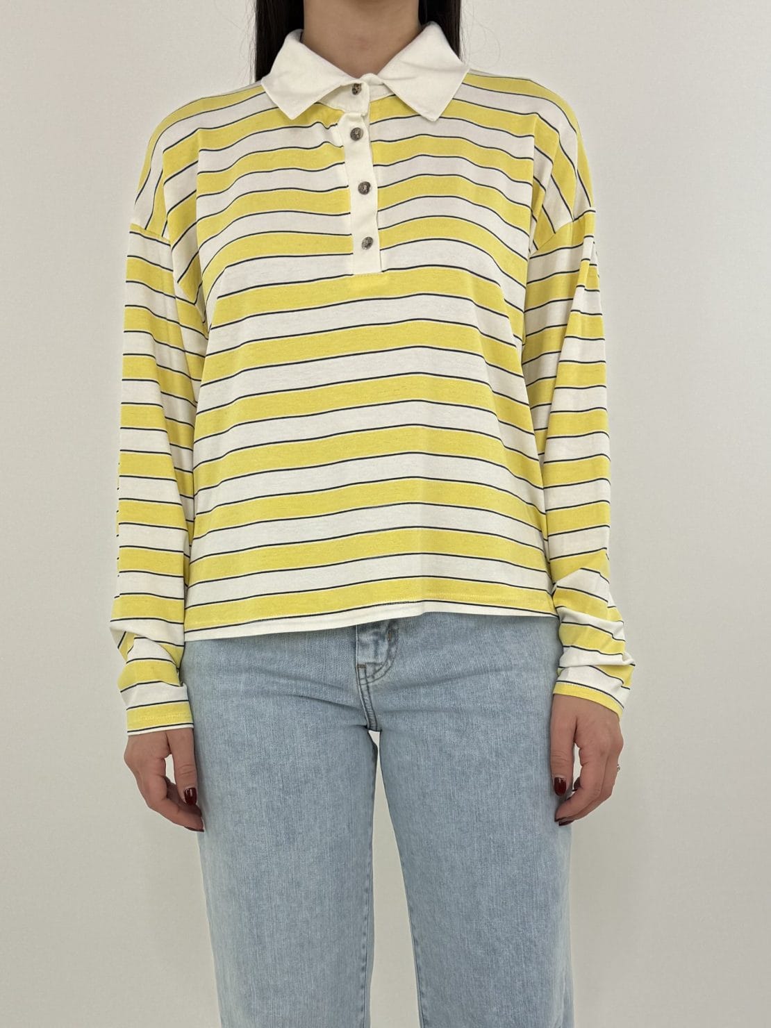 Polo serafino panna/giallo