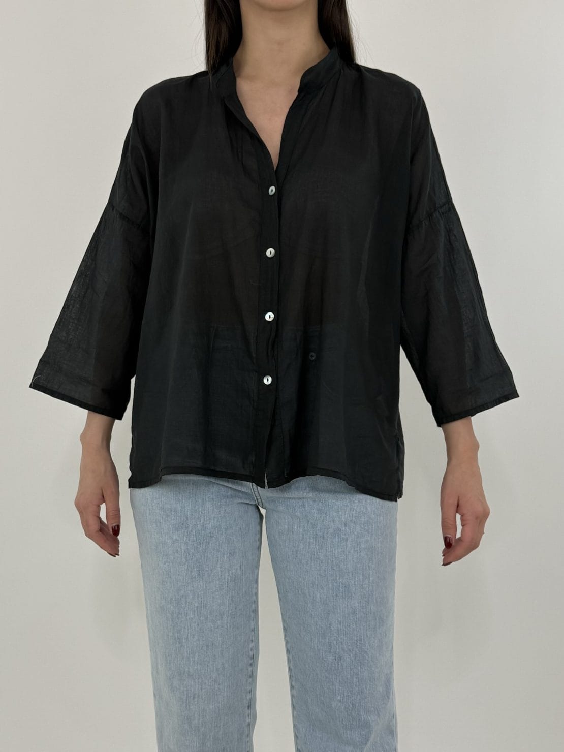 Camicia voile nero