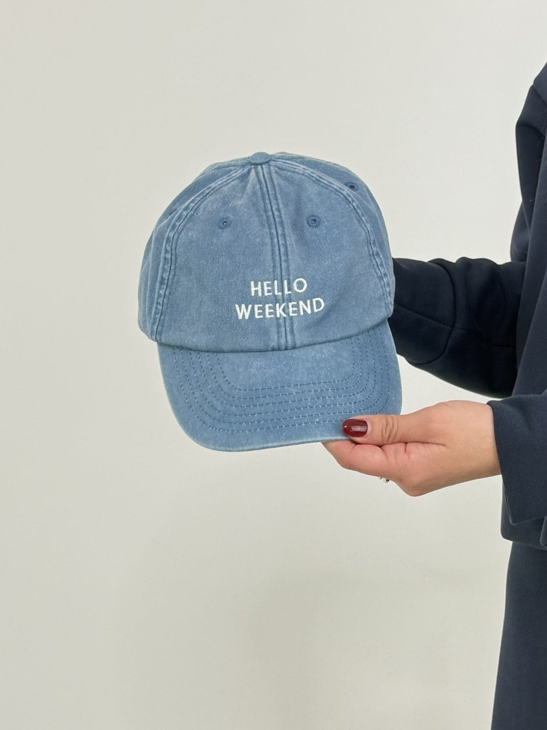 Cappellino hello weekend denim