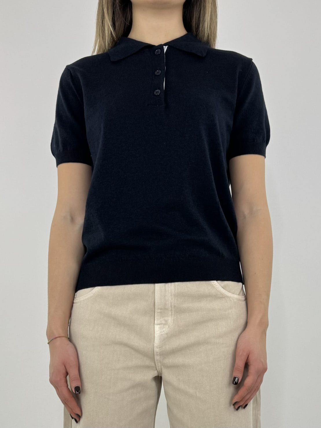 Polo manica corta blu
