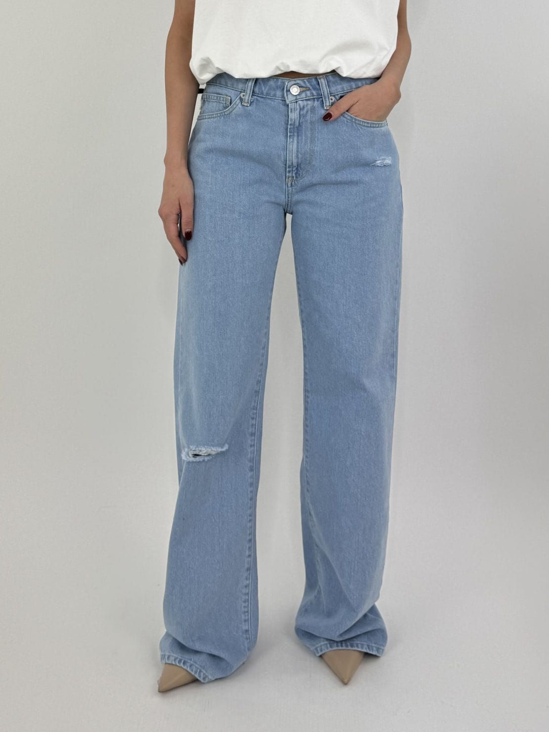 Jeans alex denim strappi