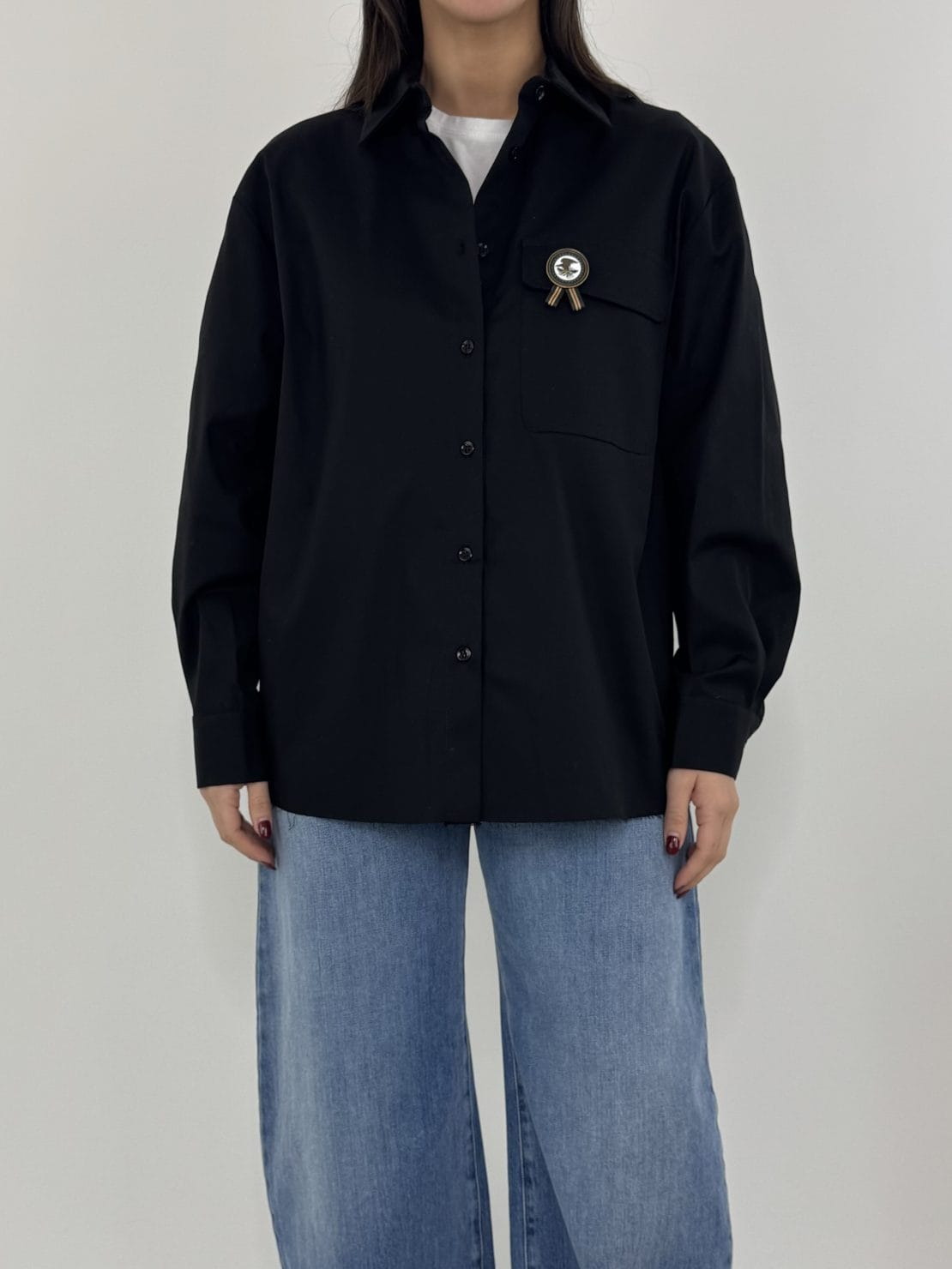 Camicia taglio vivo nero