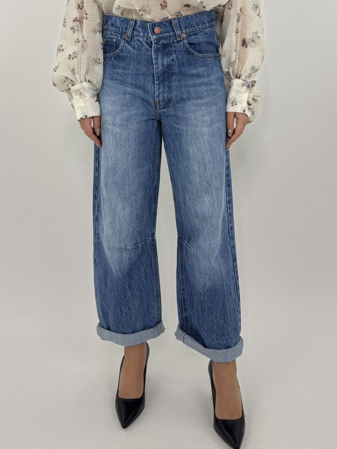 Jeans marmorizzato blu