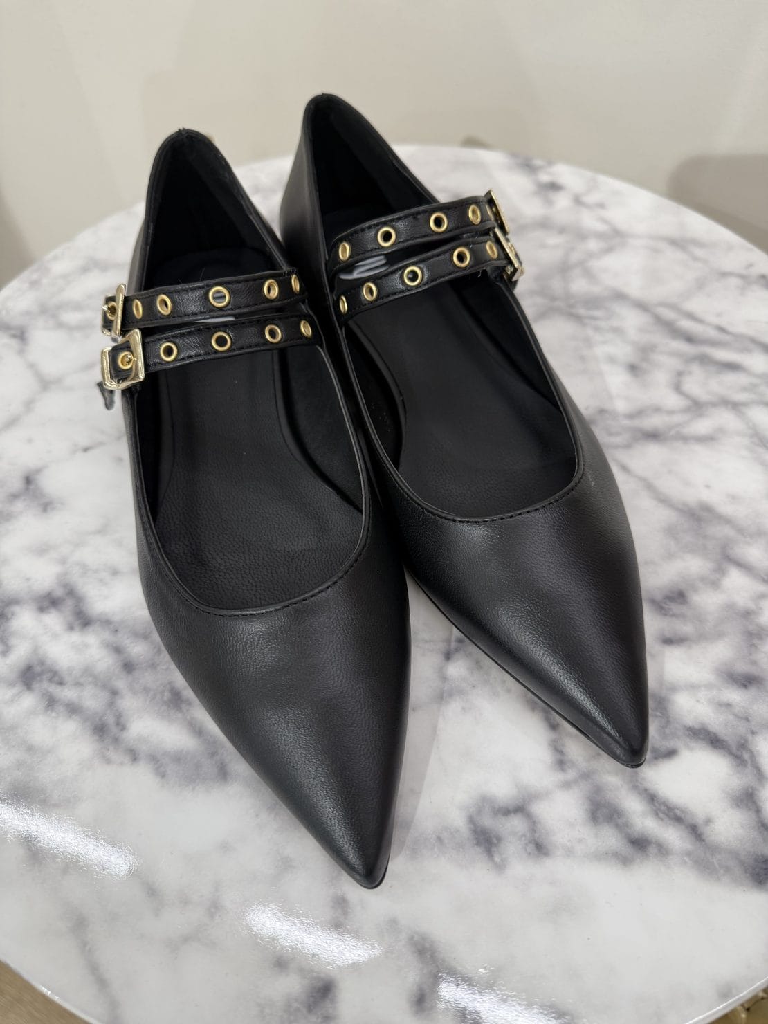 Ballerina nera doppia fibia