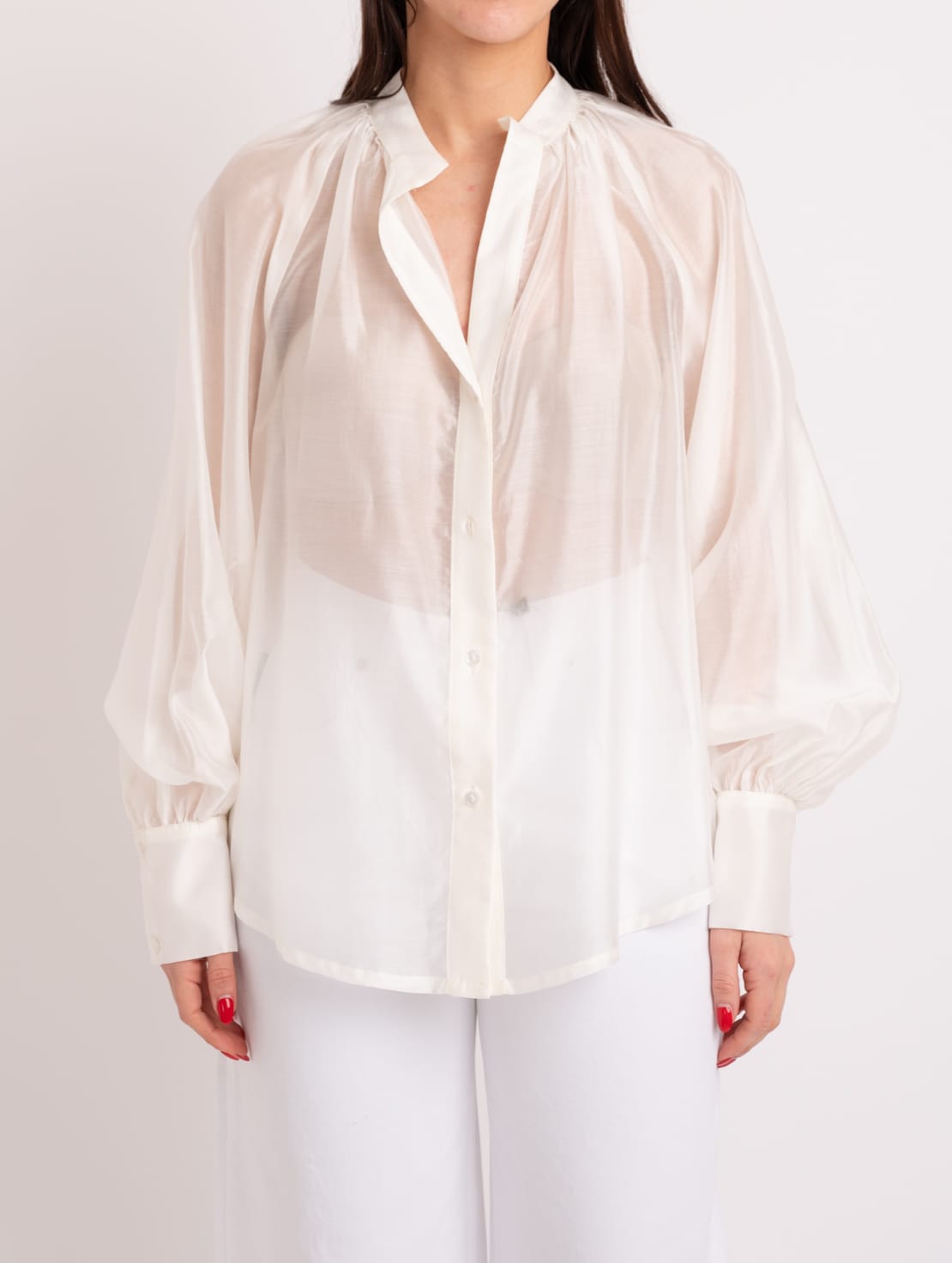 Camicia tencel bianco