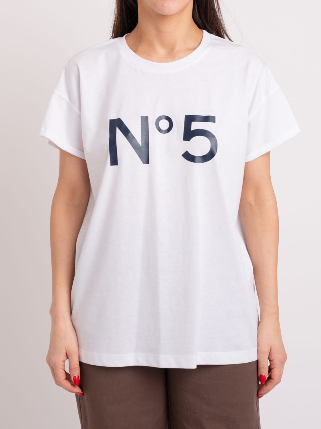 T-shirt n°5 bianco/blu