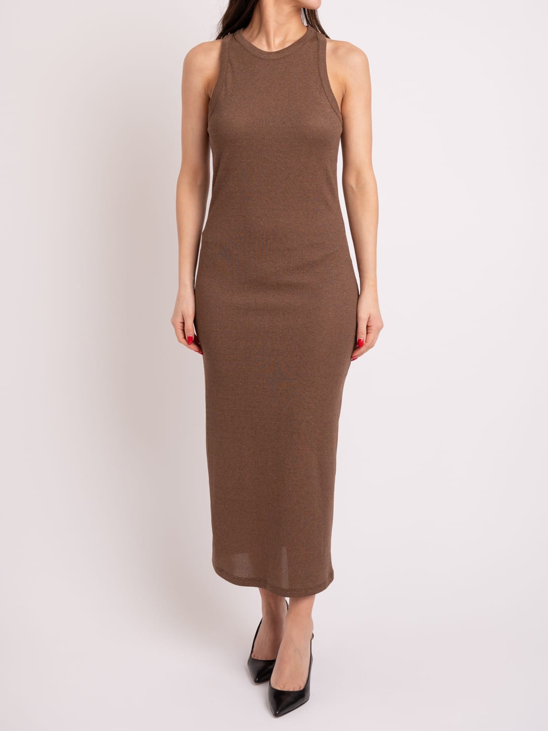 Abito lurex marrone