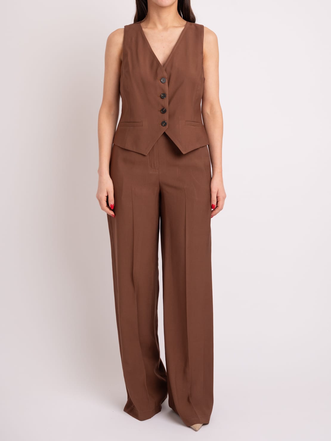 Completo gilet + pantalone moro
