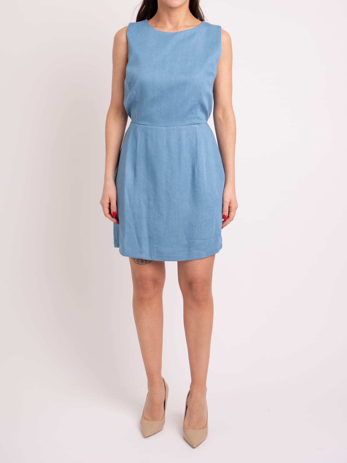 Abito cut out retro azzurro