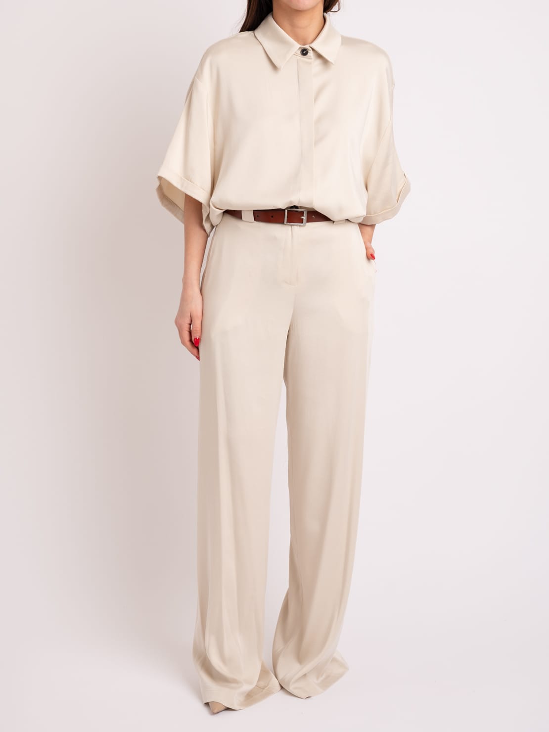 Pantalone tencel burro