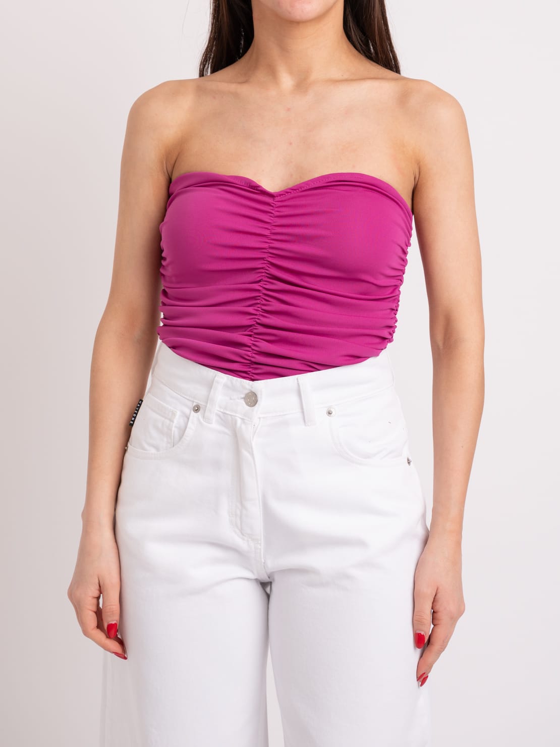 Body drappeggio fuxia