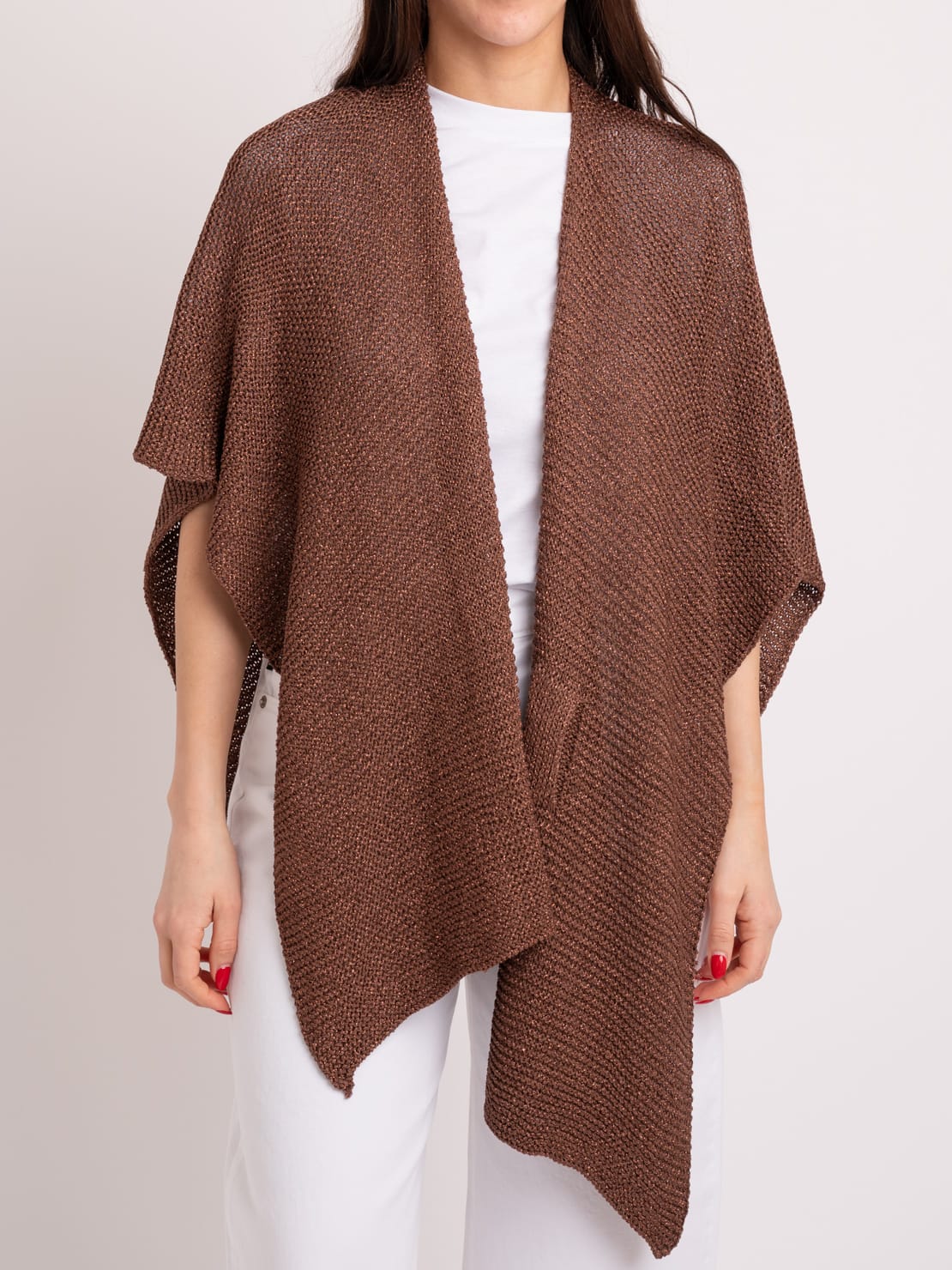 Mantella lurex marrone
